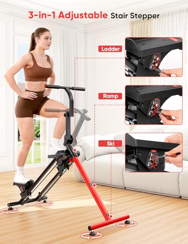 Adjustable Folding Stair Stepper with Handlebar Y90499