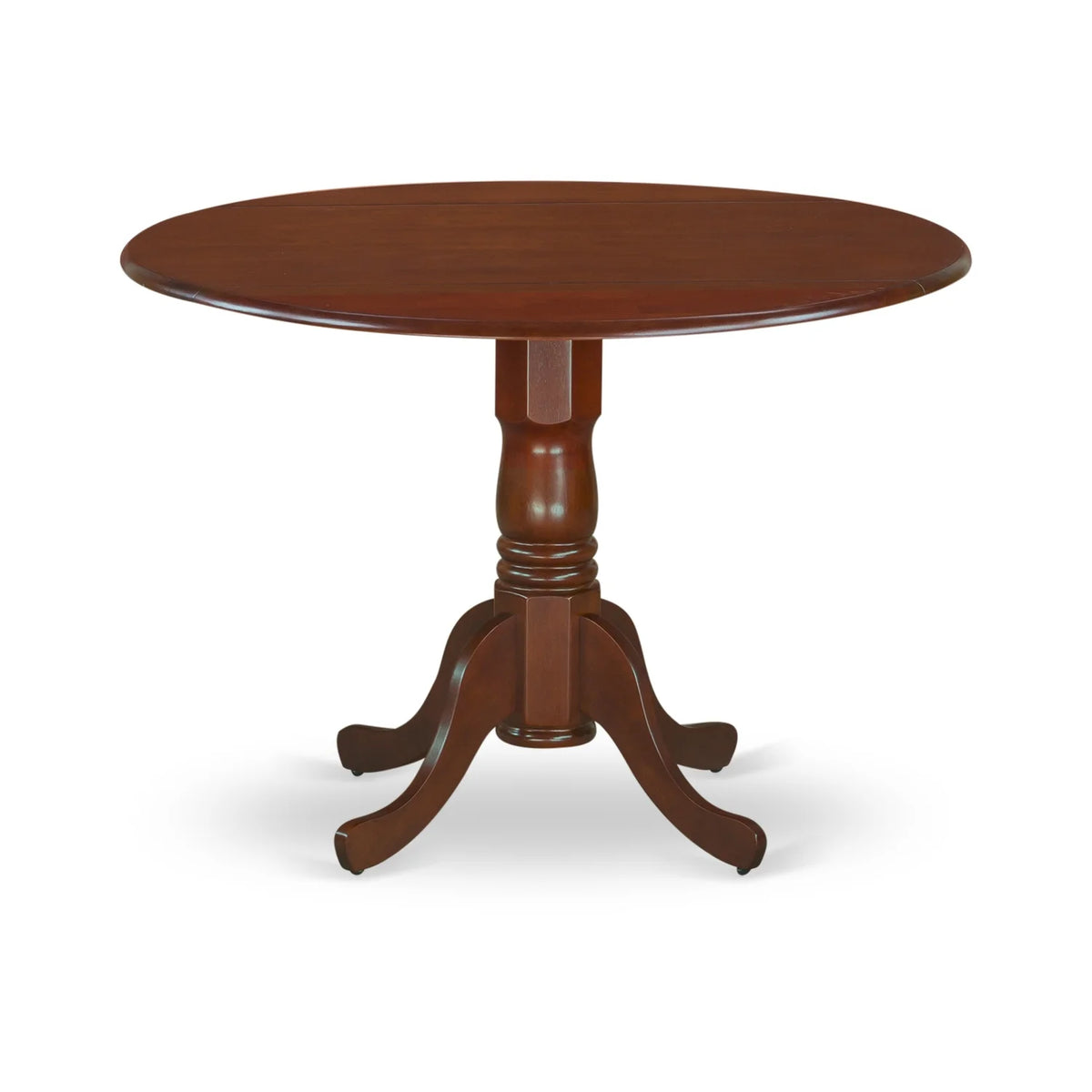 Round Wood Pedestal Table Mahogany Finish O488899