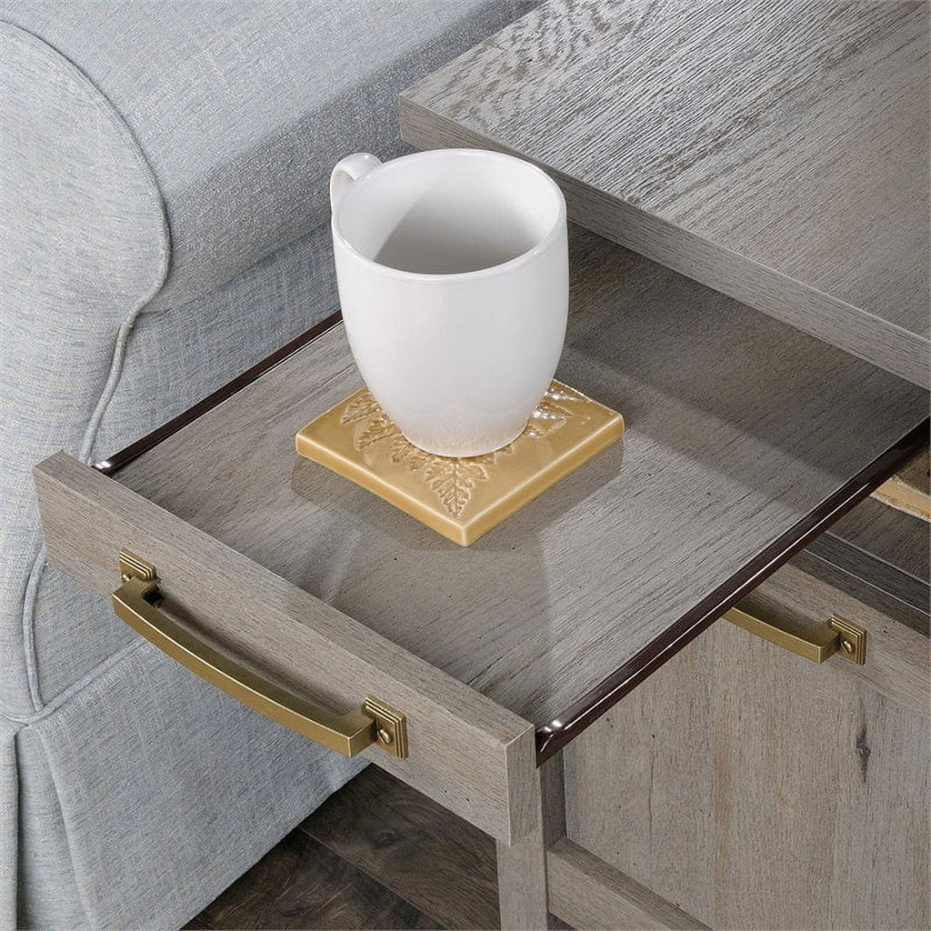 1-Drawer Coastal Engineered Wood End Table in Oak S743