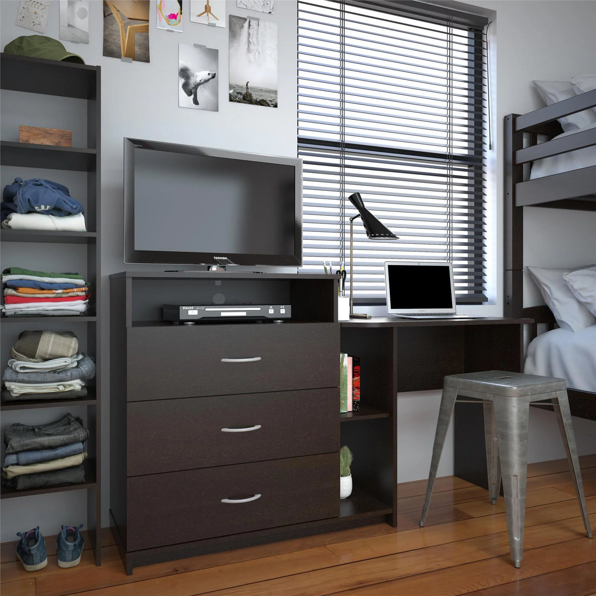 Espresso 3 in 1 Media Dresser and Desk Combo P625268