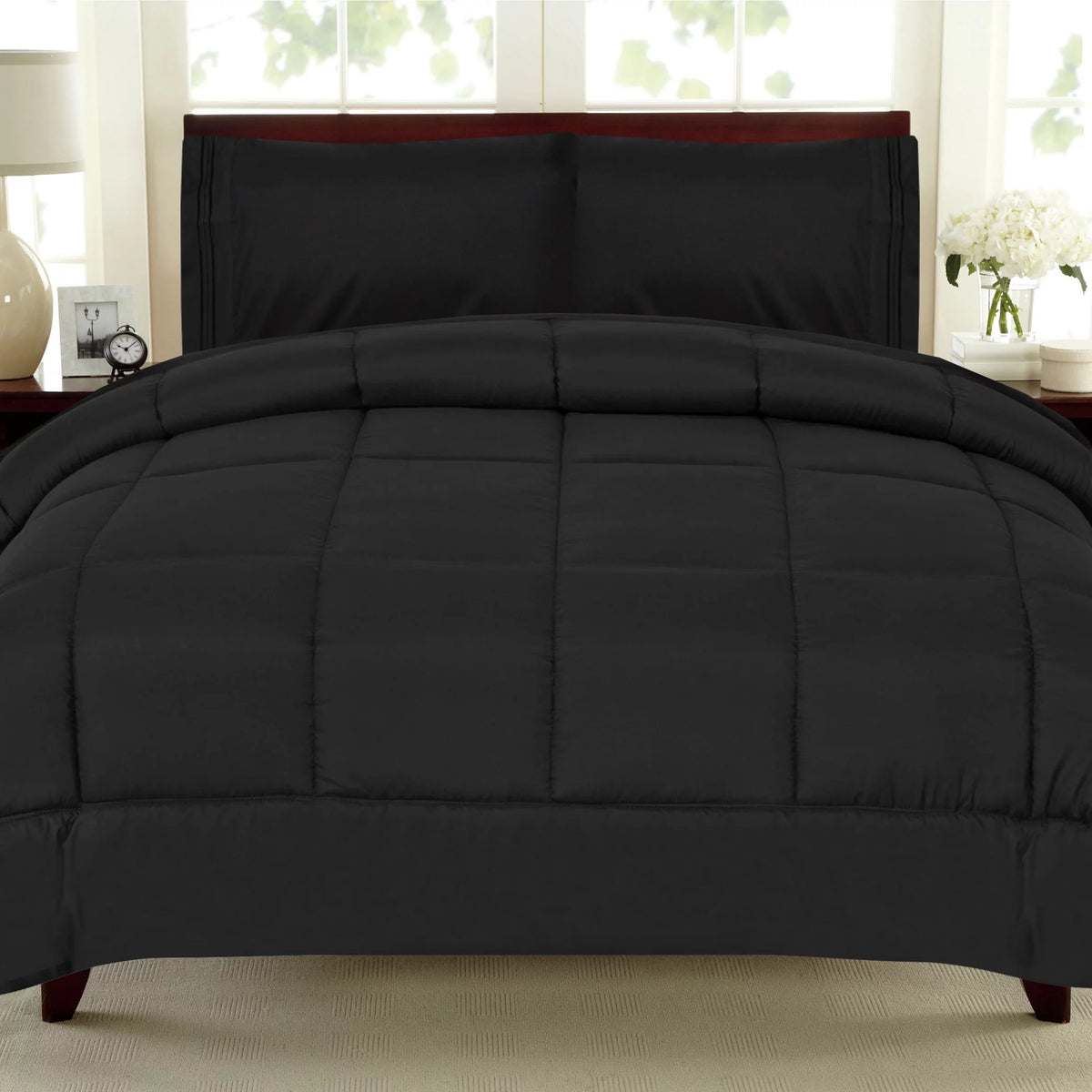 Black 5 Piece Bed in a Bag Comforter Set King Z3939