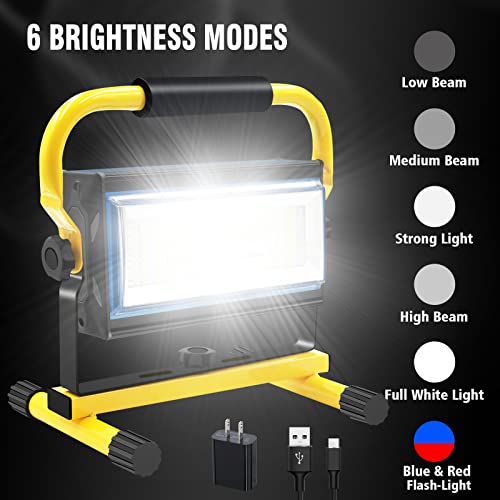 100W COB Rechargeable Waterproof Portable Work Light with Stand W623465