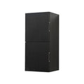 24 High Black Wood Side Cabinet with Two Doors R81311