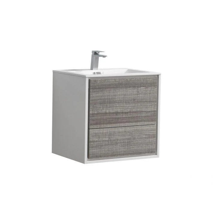 24 in. Wall Mount Ash Gray Bathroom Vanity E5369