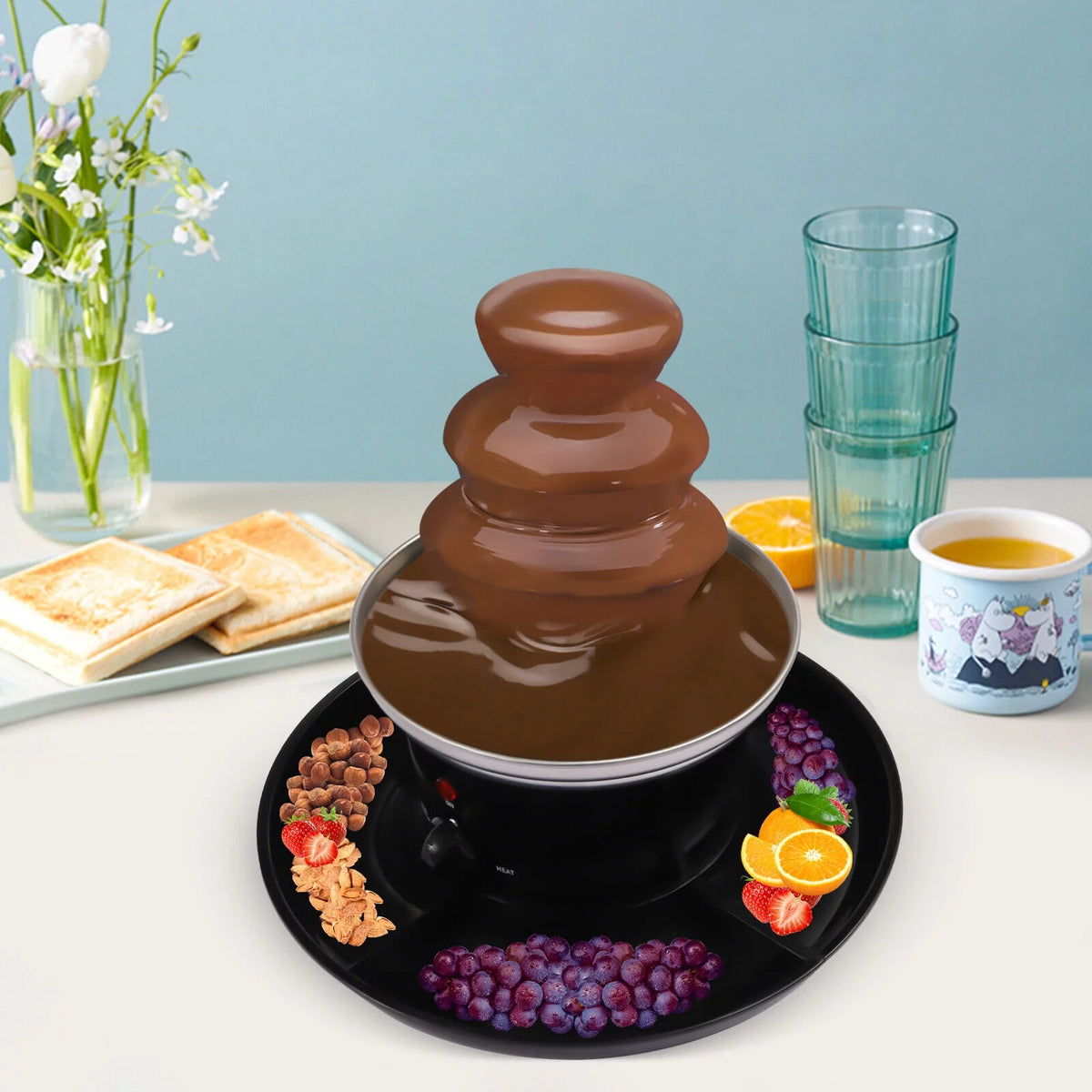 3 Tiers Stainless Steel Chocolate Fondue Fountain X823