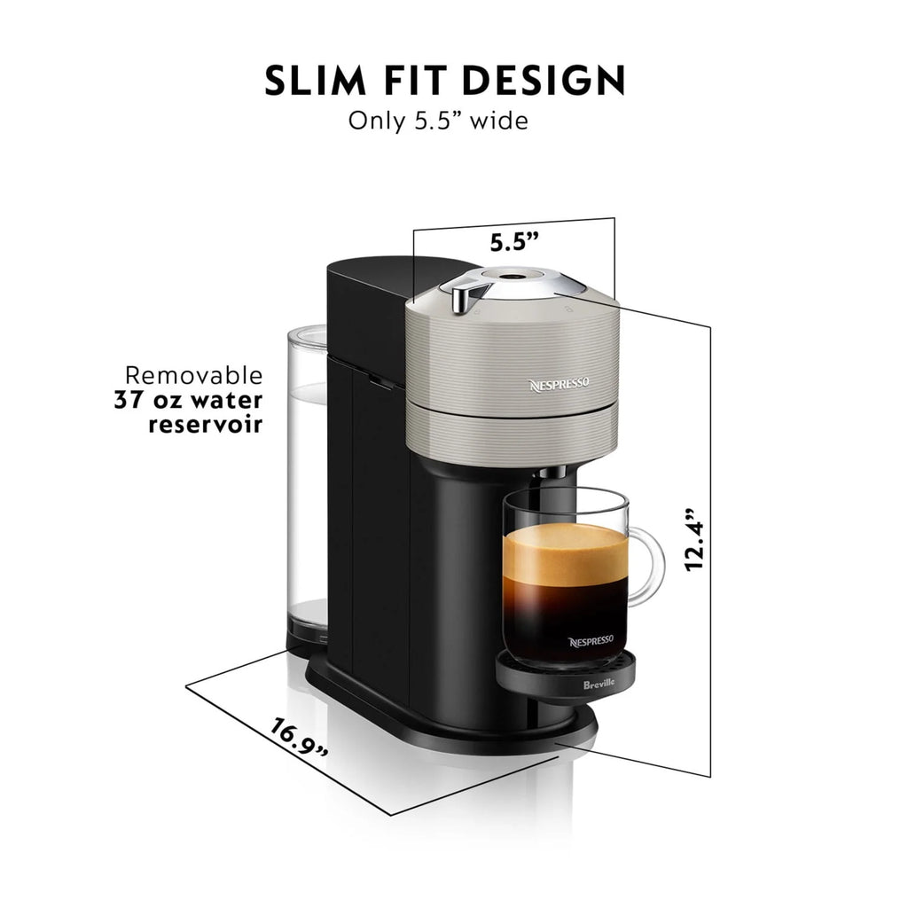 Light Gray Coffee and Espresso Maker with Black Milk Frother H814