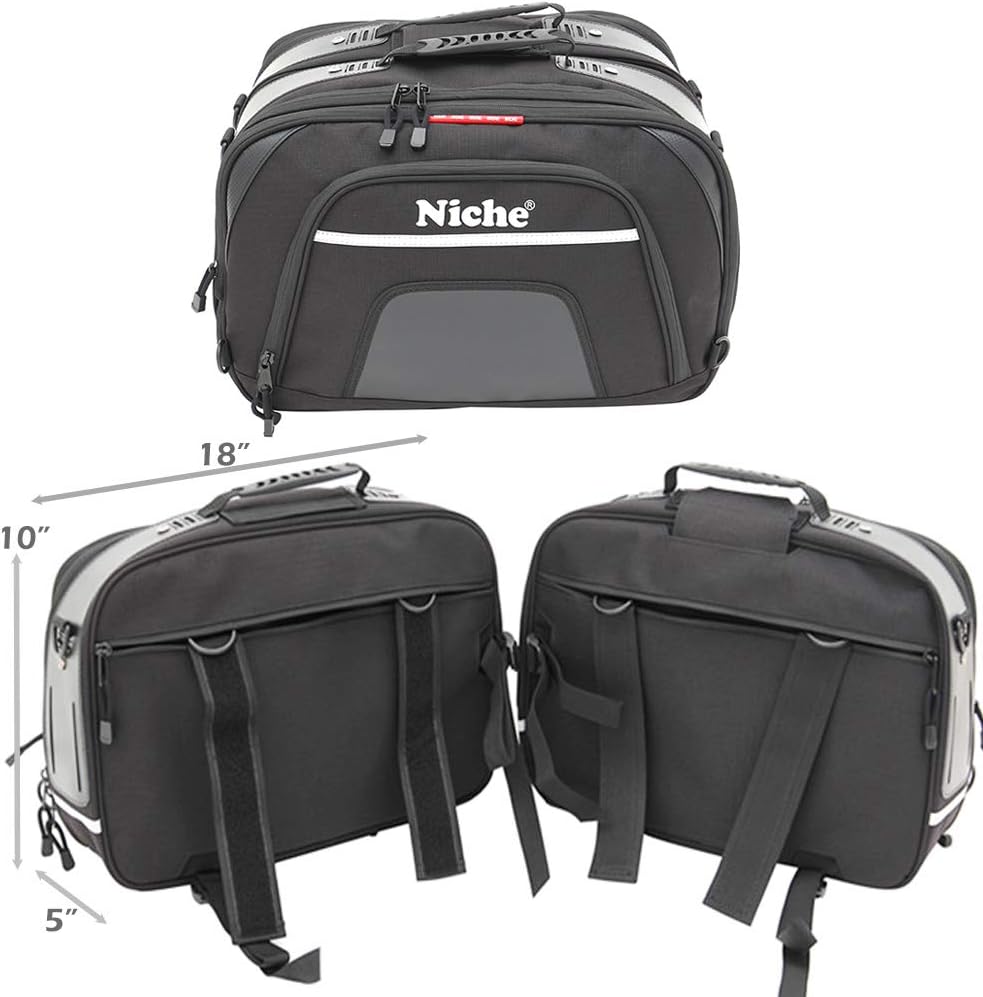 Motorcycle Saddlebags with Universal Mounting System T10674