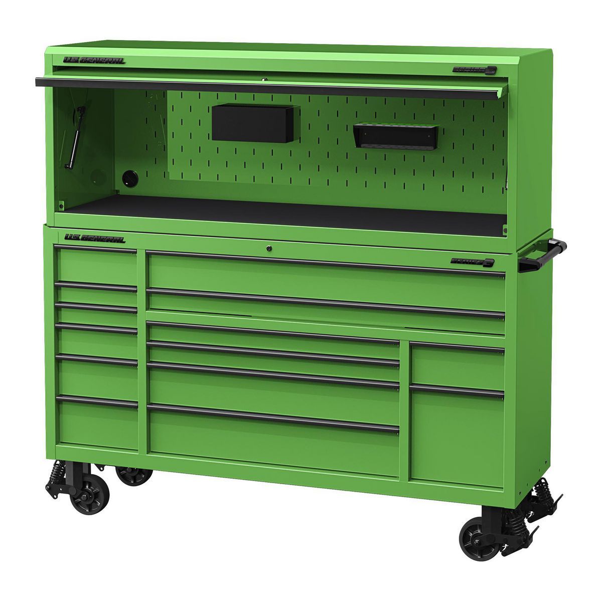 72 in. x 22 in. Green Work Center Hutch E61327