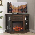 43" Wood TV Stand with Electric Fireplace X7828
