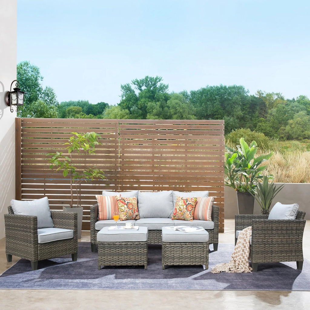 5-piece Wicker Patio Furniture Set Y1024