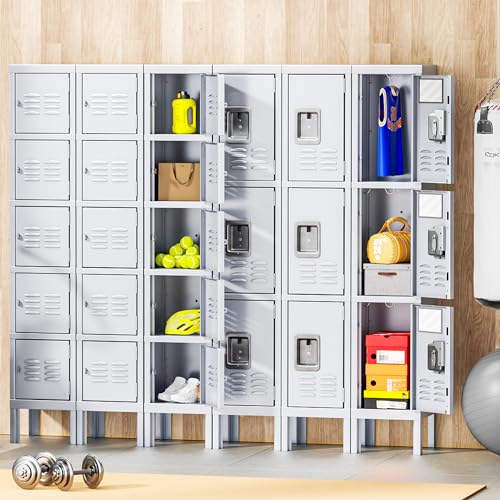 9 Door Black Steel Storage Locker with Lock M51512