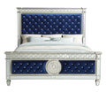 Blue Velvet Eastern King Bed O1017