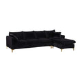 Black Velvet 2pc Reversible Sectional J80363
