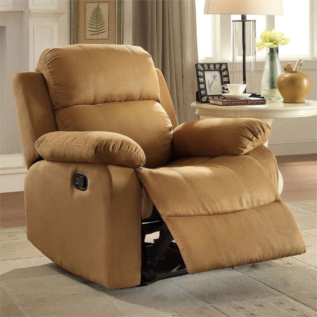Brown Microfiber Recliner S99902
