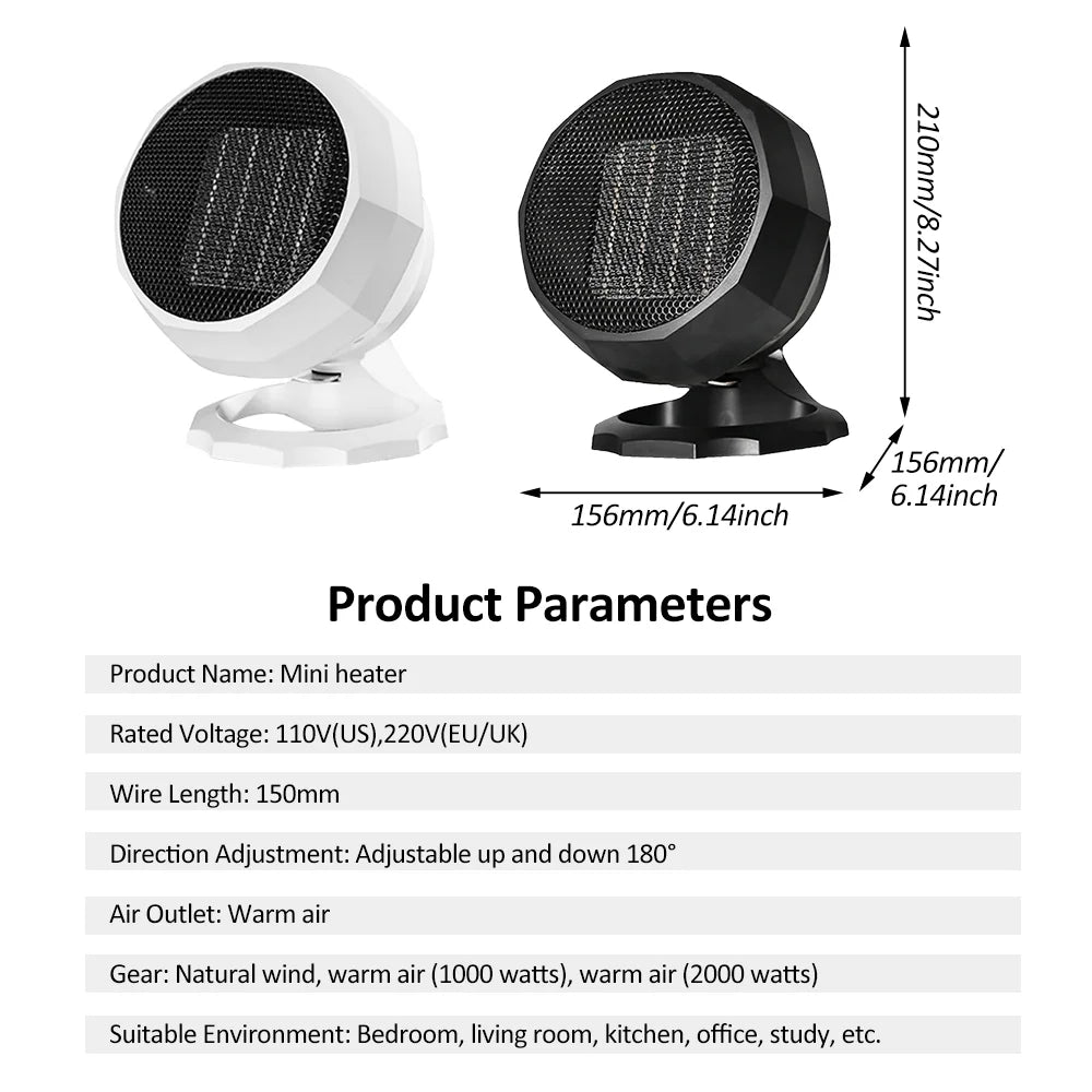 2000W Ceramic Warm Air Heater J1675