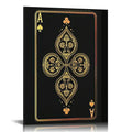 Playing Cards Wall Art Canvas Black and Gold Q308302