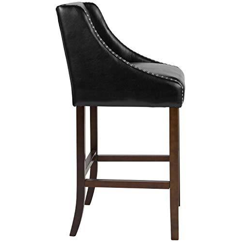 2 Pk. Walnut Barstool with Black Leather J241