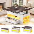 Lift Top Coffee Table with Storage and Drawers D465976