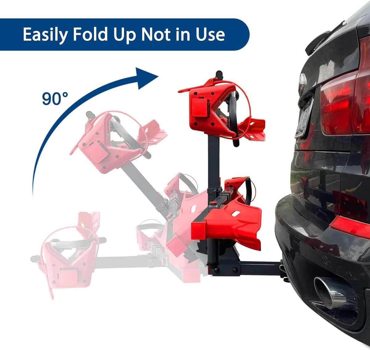 2'' Hitch Bike Rack 2-Bike 132 lbs Capacity with Smart Tilting Q40730