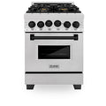 24 in. Gas Range with Gas Oven in Stainless Steel with Matte Black Accents L82797