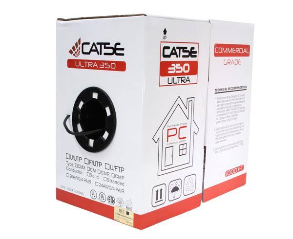 Cat5e Riser Bulk Ethernet Cable, 24 AWG 1000ft - Red D793