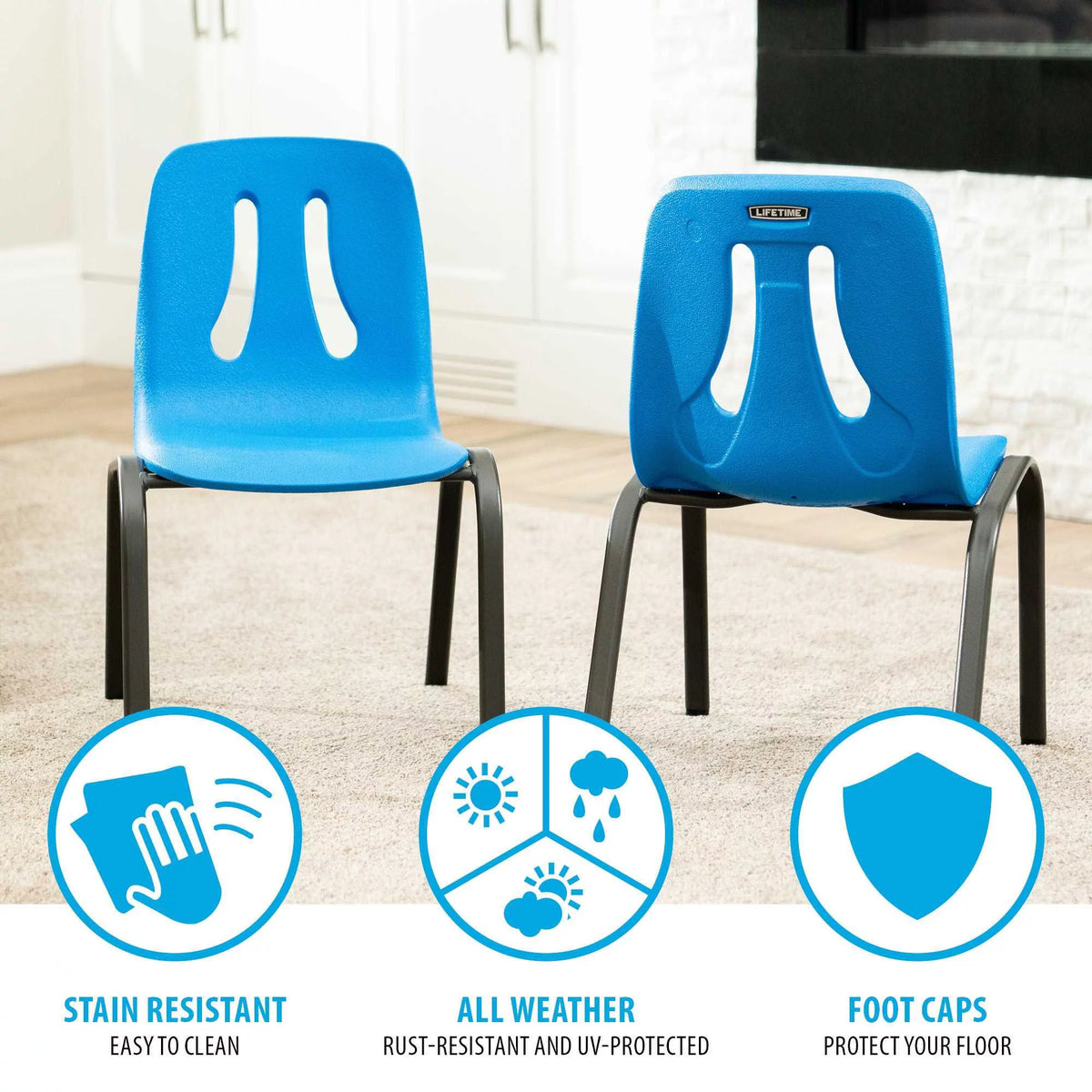 Children’s Stacking Chair 4 Pack Dragonfly Blue M212