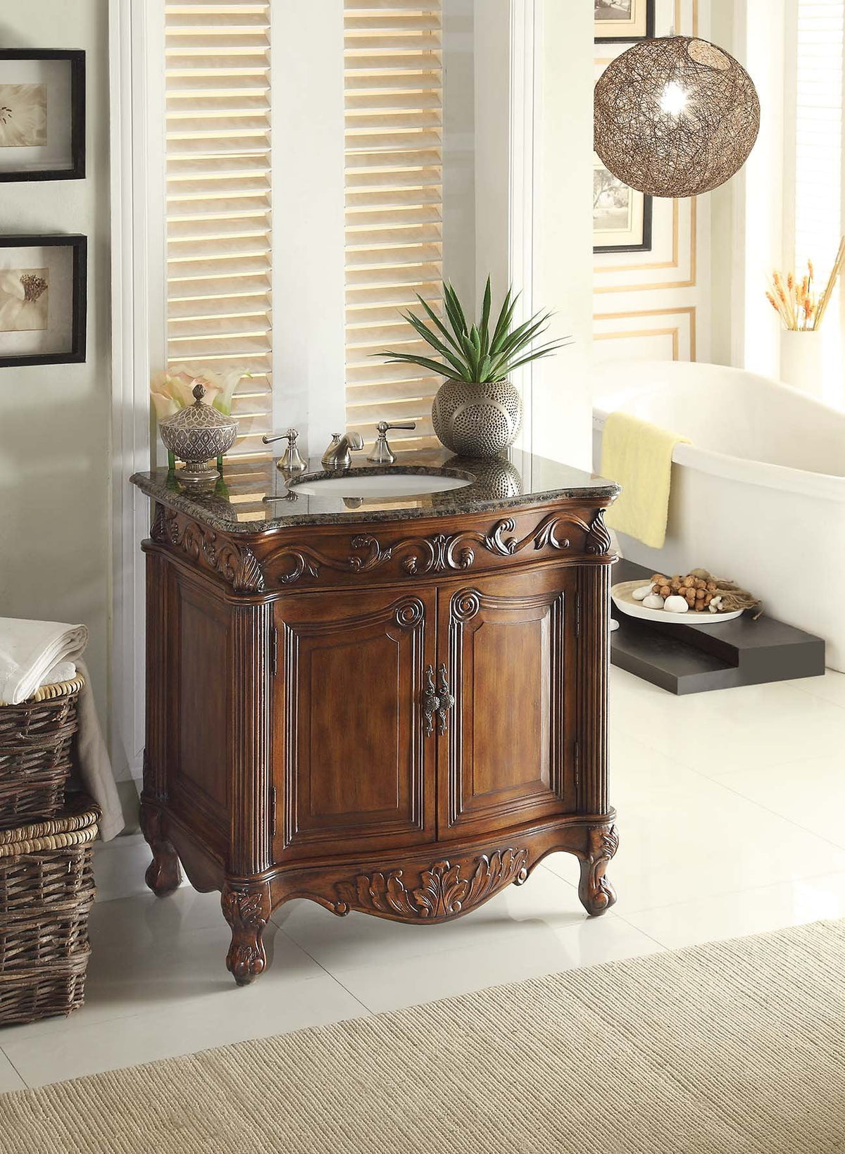 32" Brown Bathroom Vanity M11914