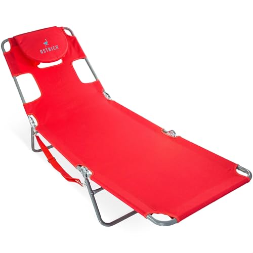 Blue Folding Reclining Outdoor Chaise Lounger A14497