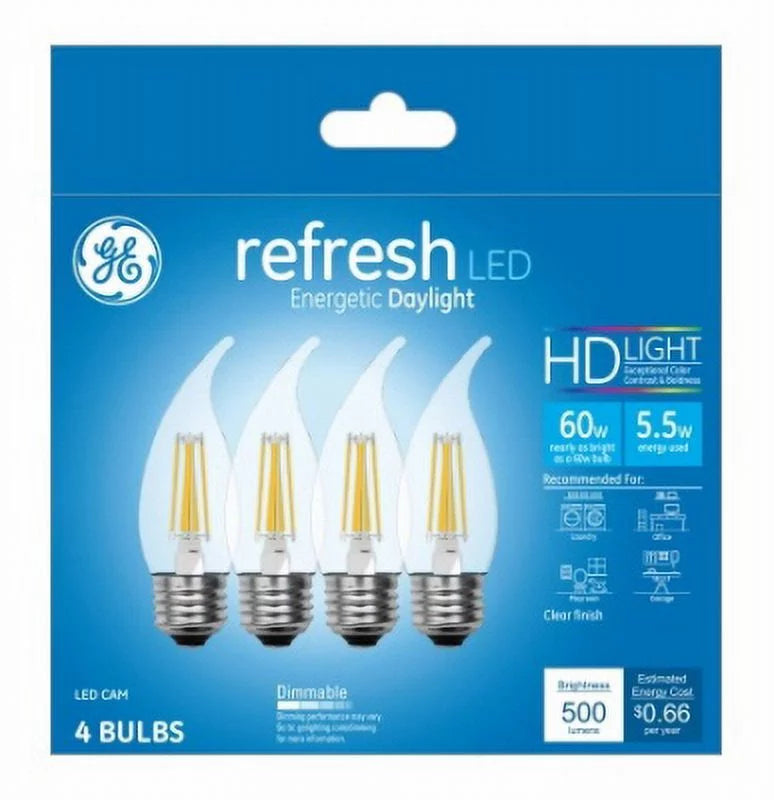 4 Pack 5.5W Daylight Clear Light Bulb G3662