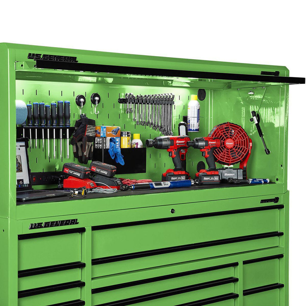 72 in. x 22 in. Green Work Center Hutch E61327