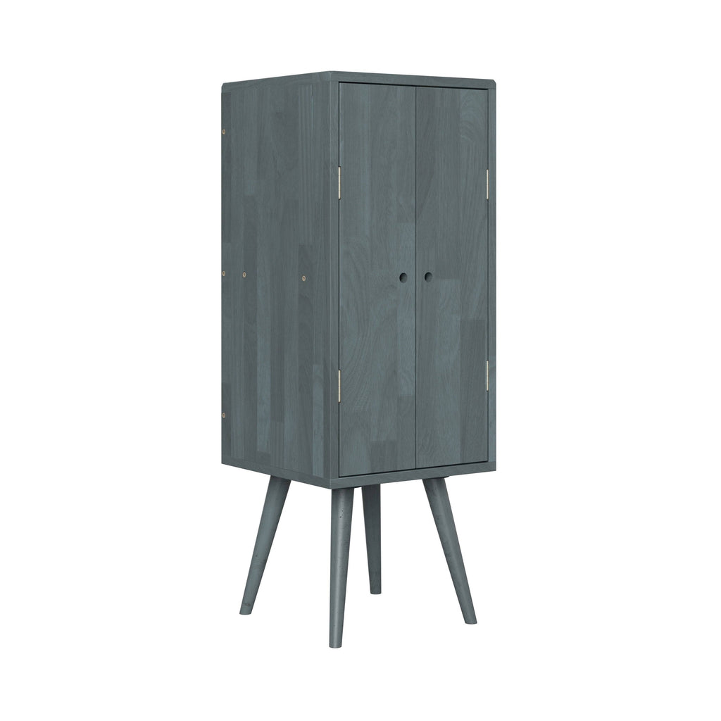 Mid Century Modern Vertical Wood Chest with Door B862598