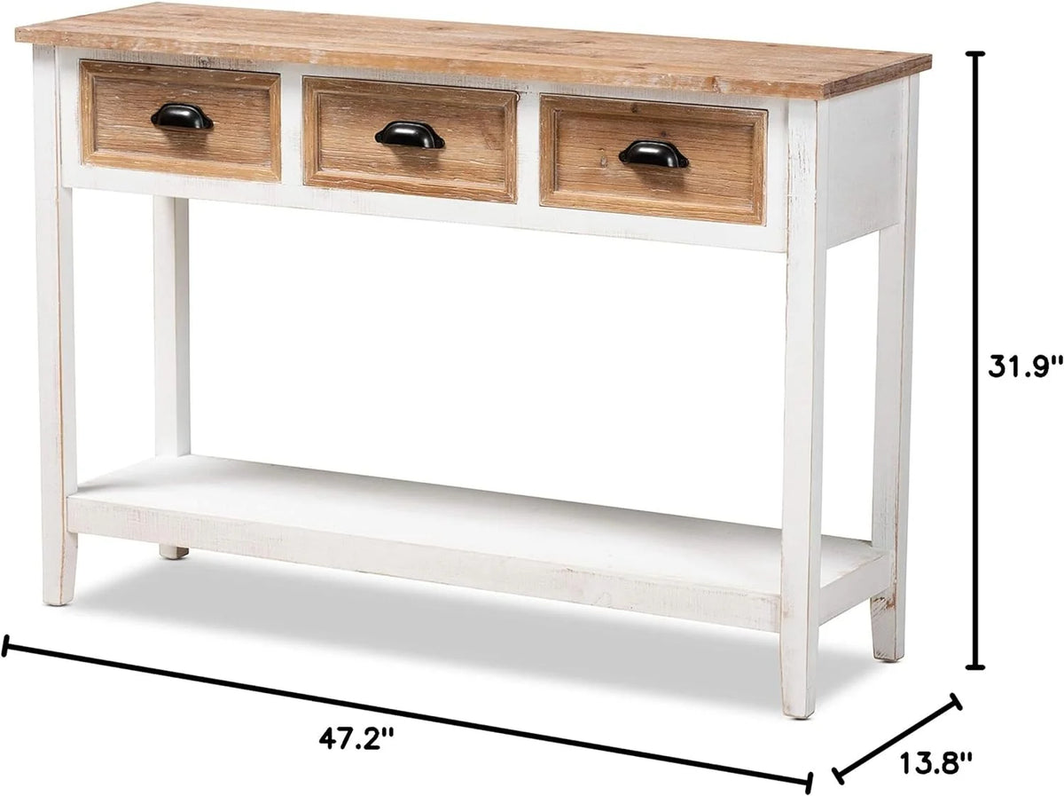 White Oak Console Tables O402767