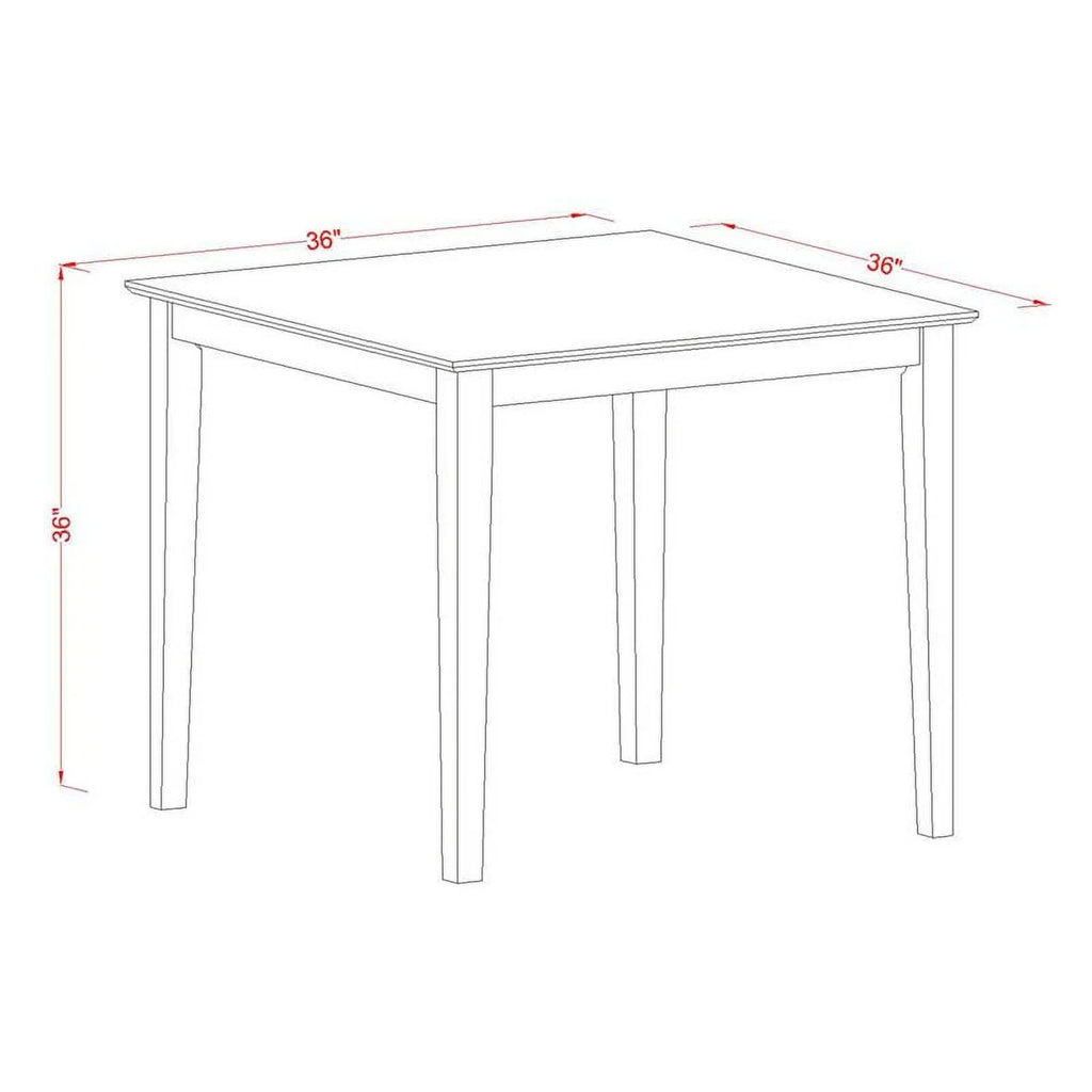 36" Square Wood Dining Table in Mahogany C669