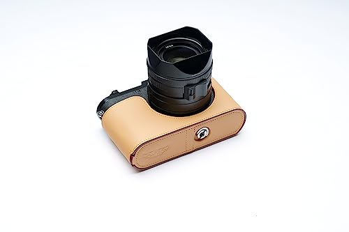 Handmade Genuine Leather Half Camera Case with Hand Strap U35649
