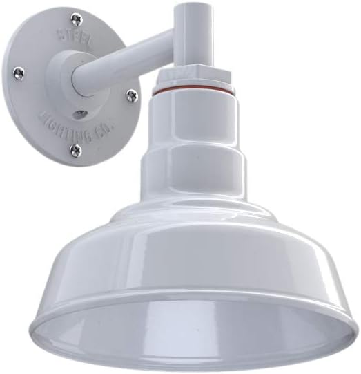 8 inch Dome 16 inch Gooseneck Galvanized Outdoor Wall Mounted Barn Light R640