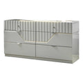 Gray 6 Drawer Wood Dresser J8183