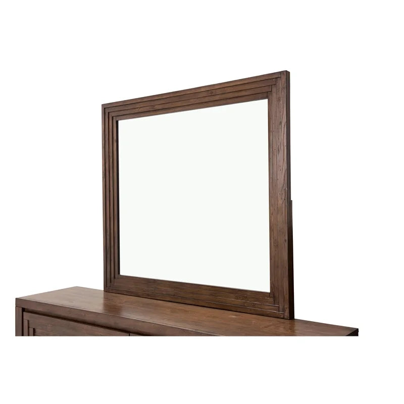 Rustic Brown Wood Dresser with Mirror M508