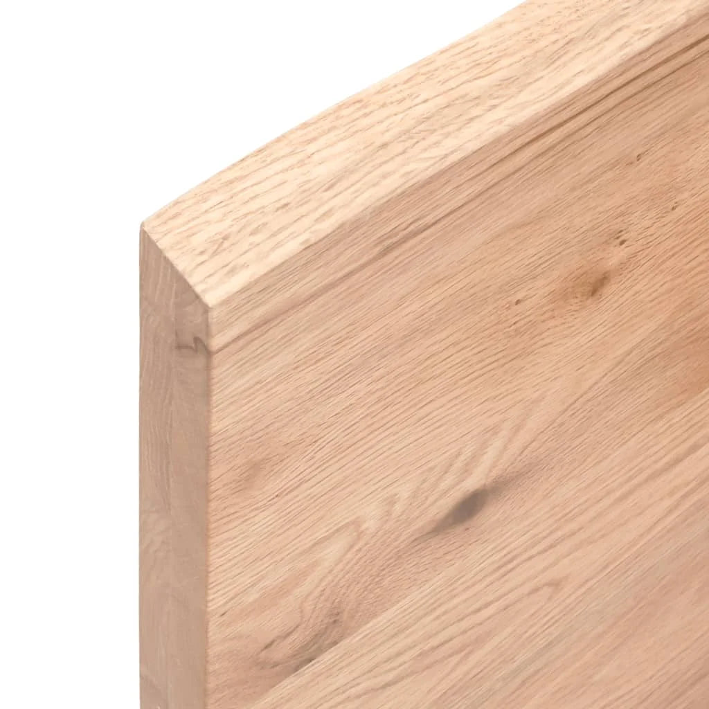 Oak Wall Shelf Solid Treated Wood Light Brown K112444