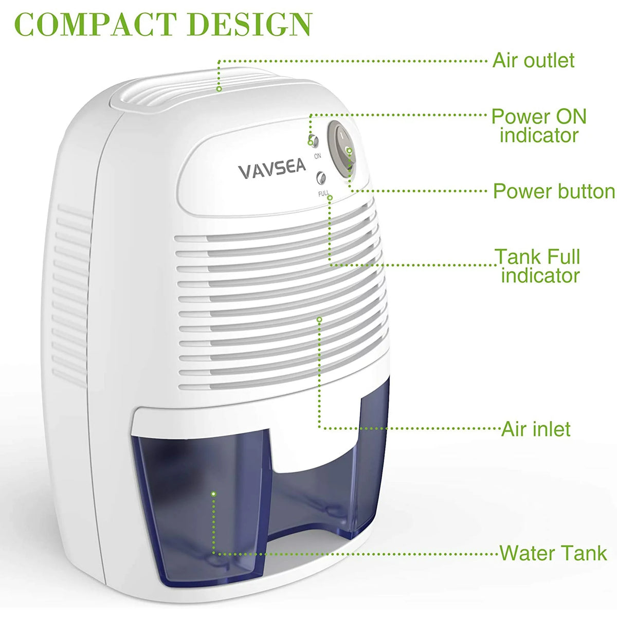 Electric Dehumidifier with Auto Shut off G286