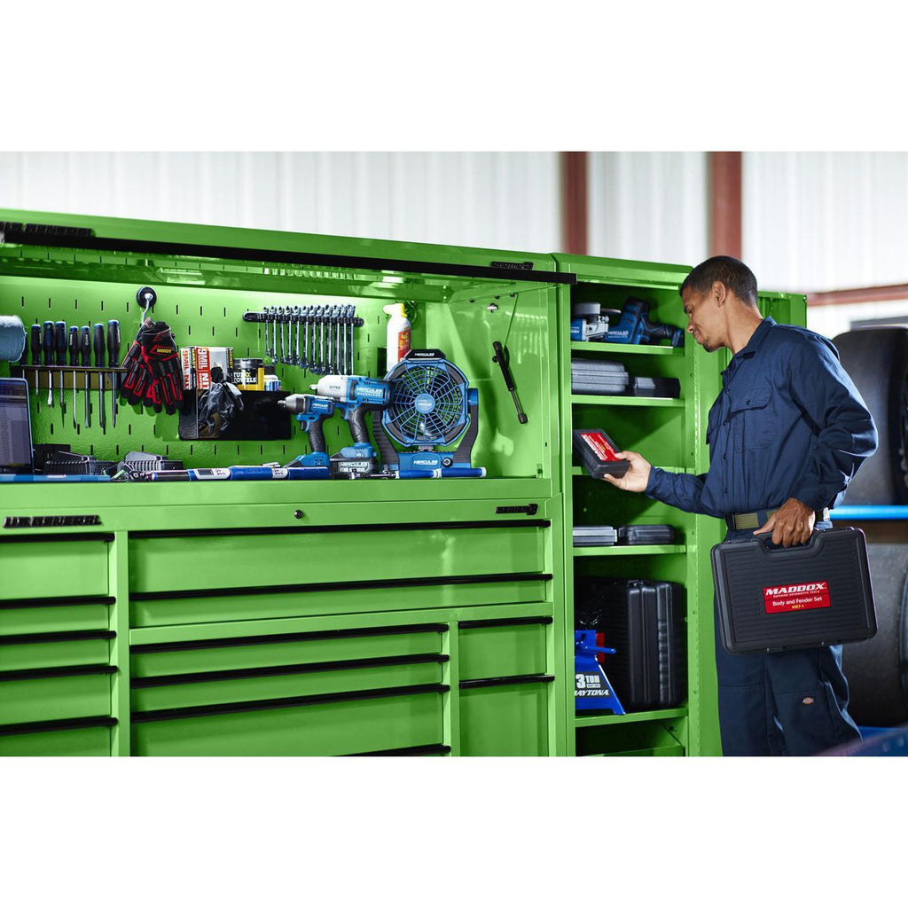 72 in. x 22 in. Green Work Center Hutch E61327