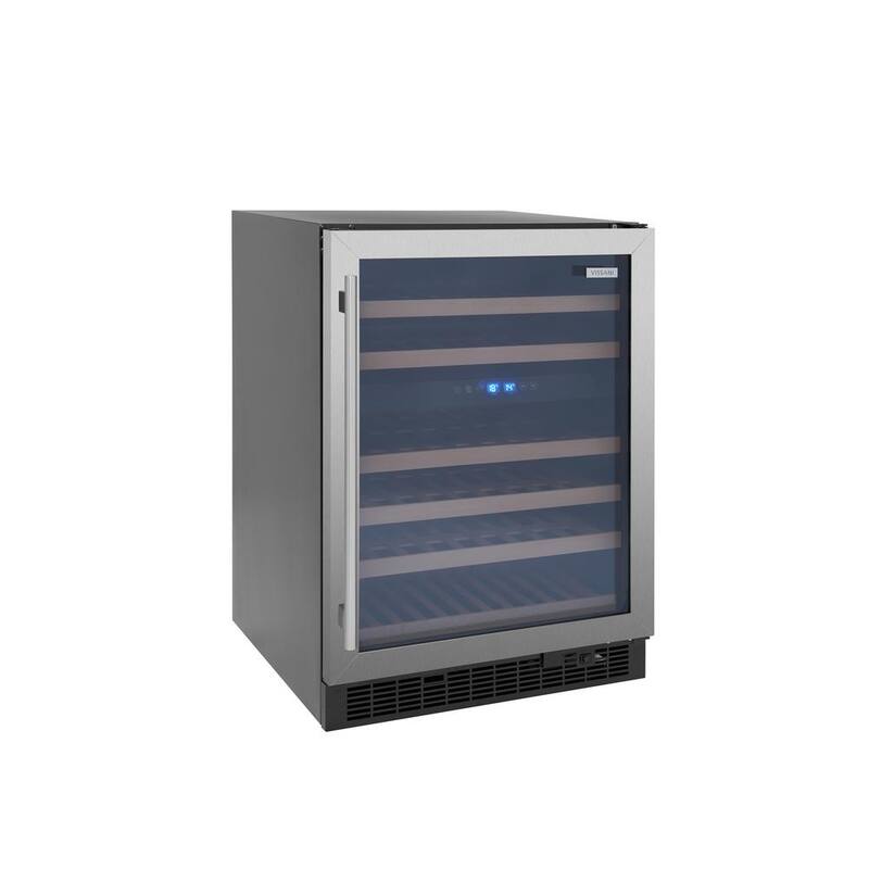 24 in. Built-in 51-Bottle Stainless Steel Wine Cooler A669