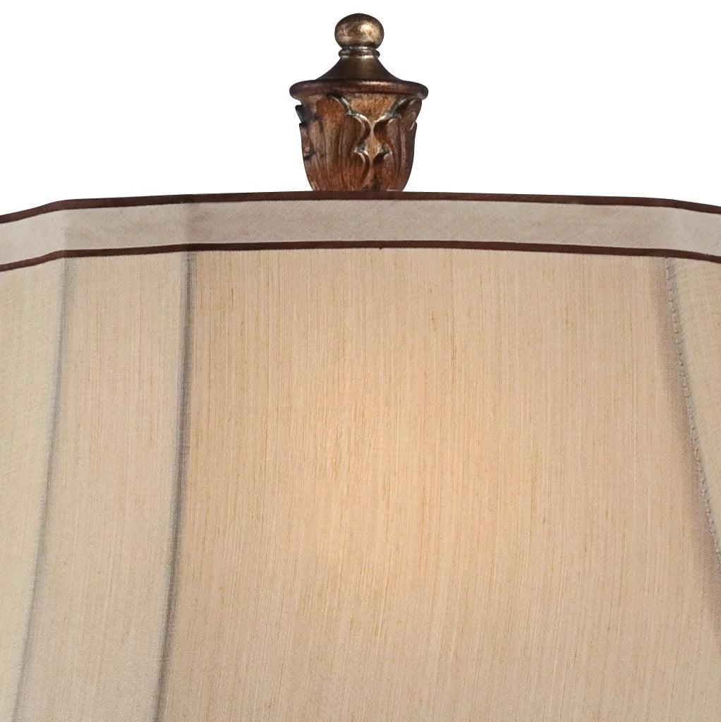 Traditional Table Lamp 25" High Beige Rectangular Shade K805145