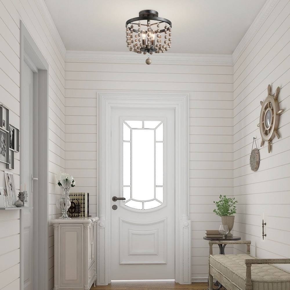 Beaded Flush Mount W9055