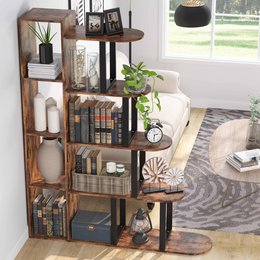 5-Tier Brown Black Bookcase R34199