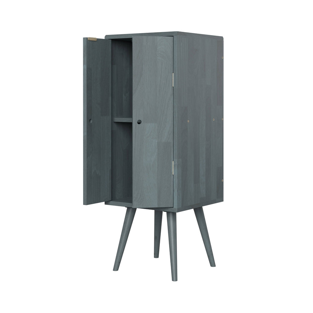 Mid Century Modern Vertical Wood Chest with Door B862598