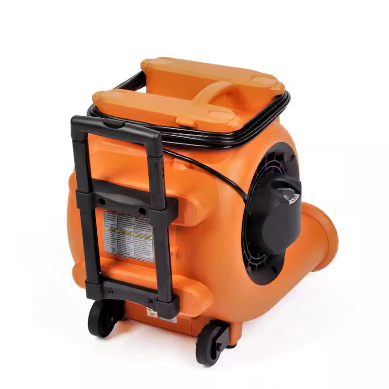3-Speed Portable Blower Fan Air Mover with Collapsible Handle and Rear Wheels X80209