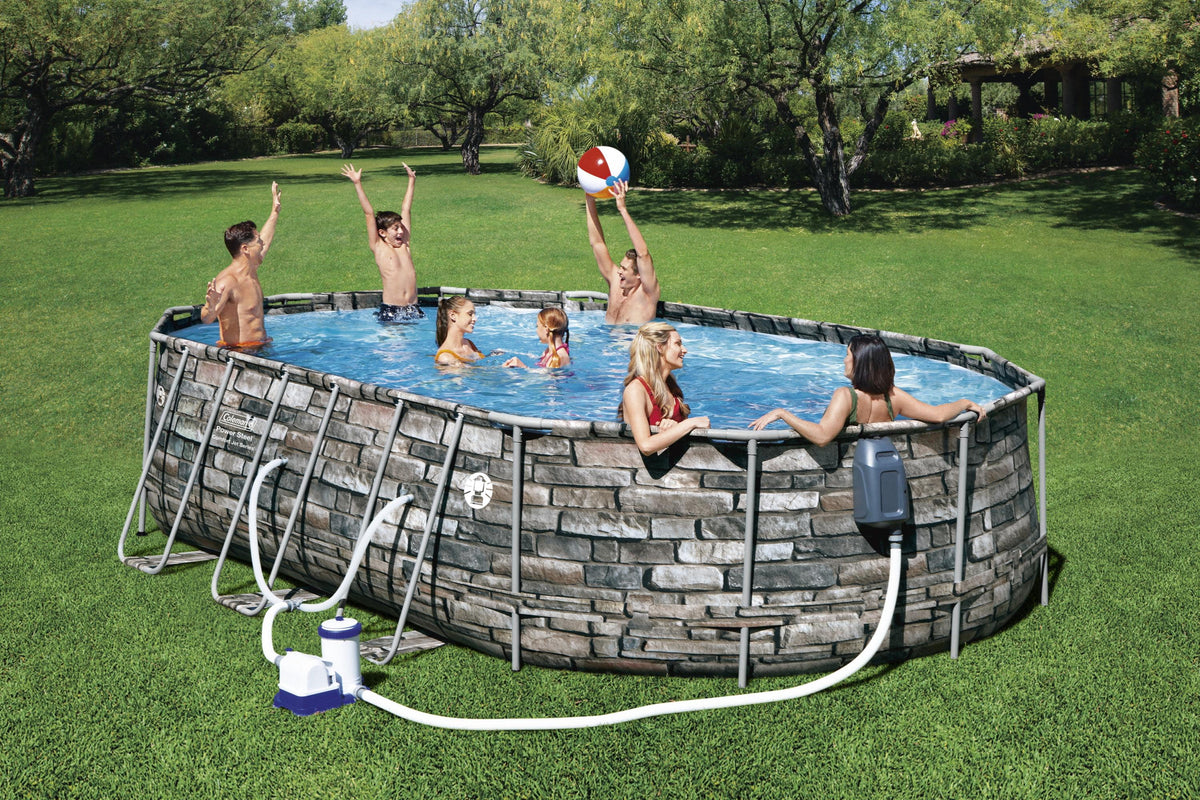 20' Power Steel Oval Above Ground Pool P34903