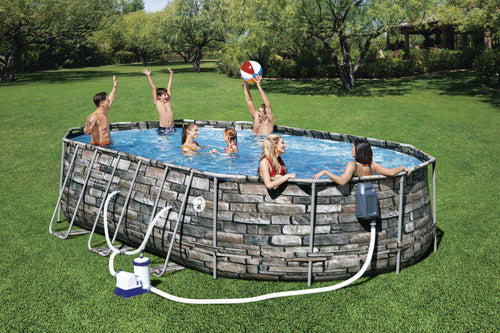 20' Power Steel Oval Above Ground Pool P34903