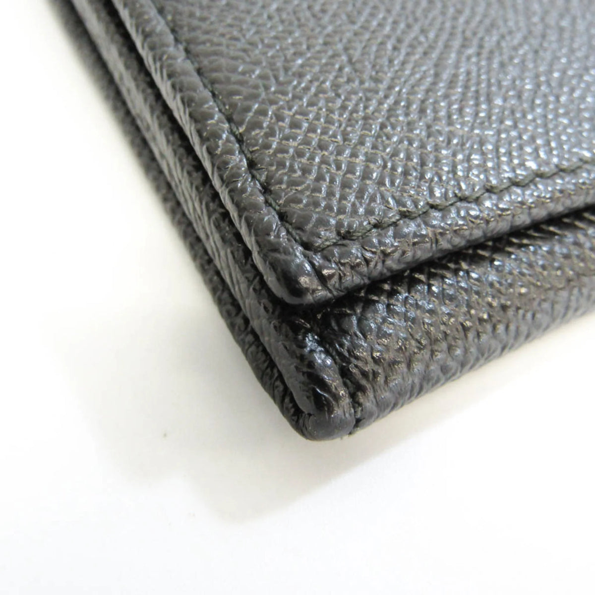 Pre-Owned Black Leather Long Wallet N46734