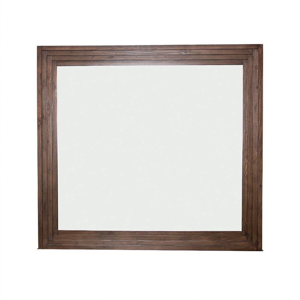 Rustic Brown Wood Dresser with Mirror M508